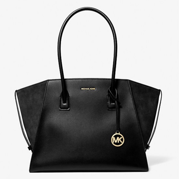 MICHAEL KORS AVRIL LARGE TOP-ZIP SATCHEL BLACK NEW WITH TAGS - Picture 2 of 5